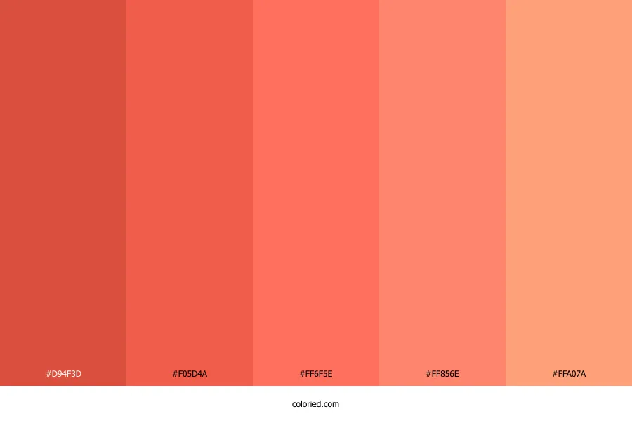 Bright Coral Color Palette