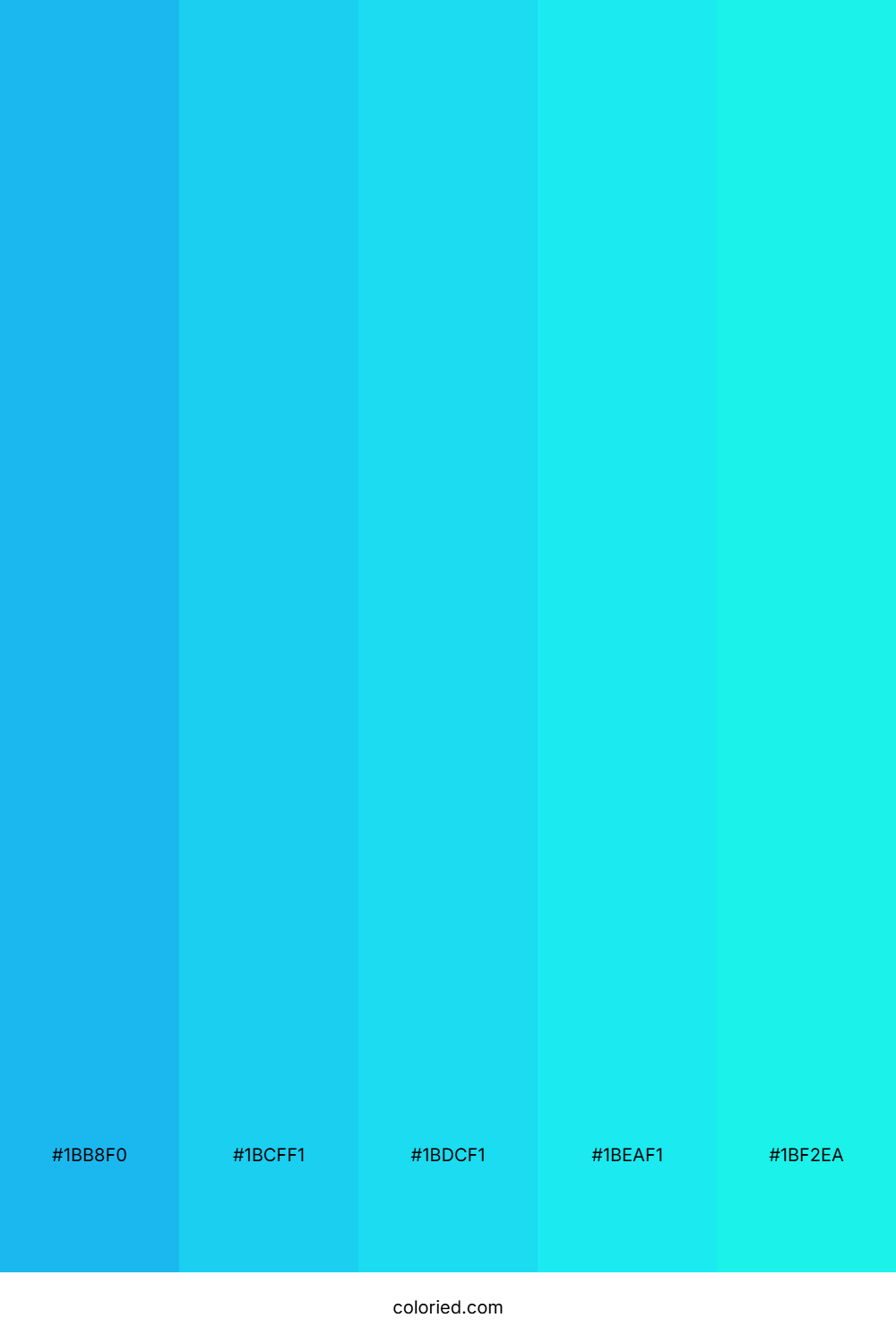 Bright Cyan Stream Color Palette
