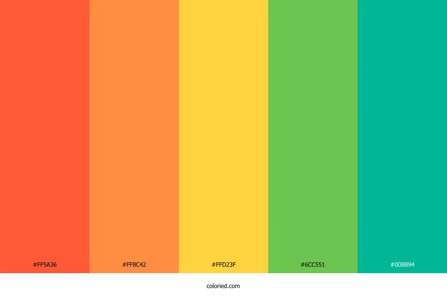 Bright Food Color Palette