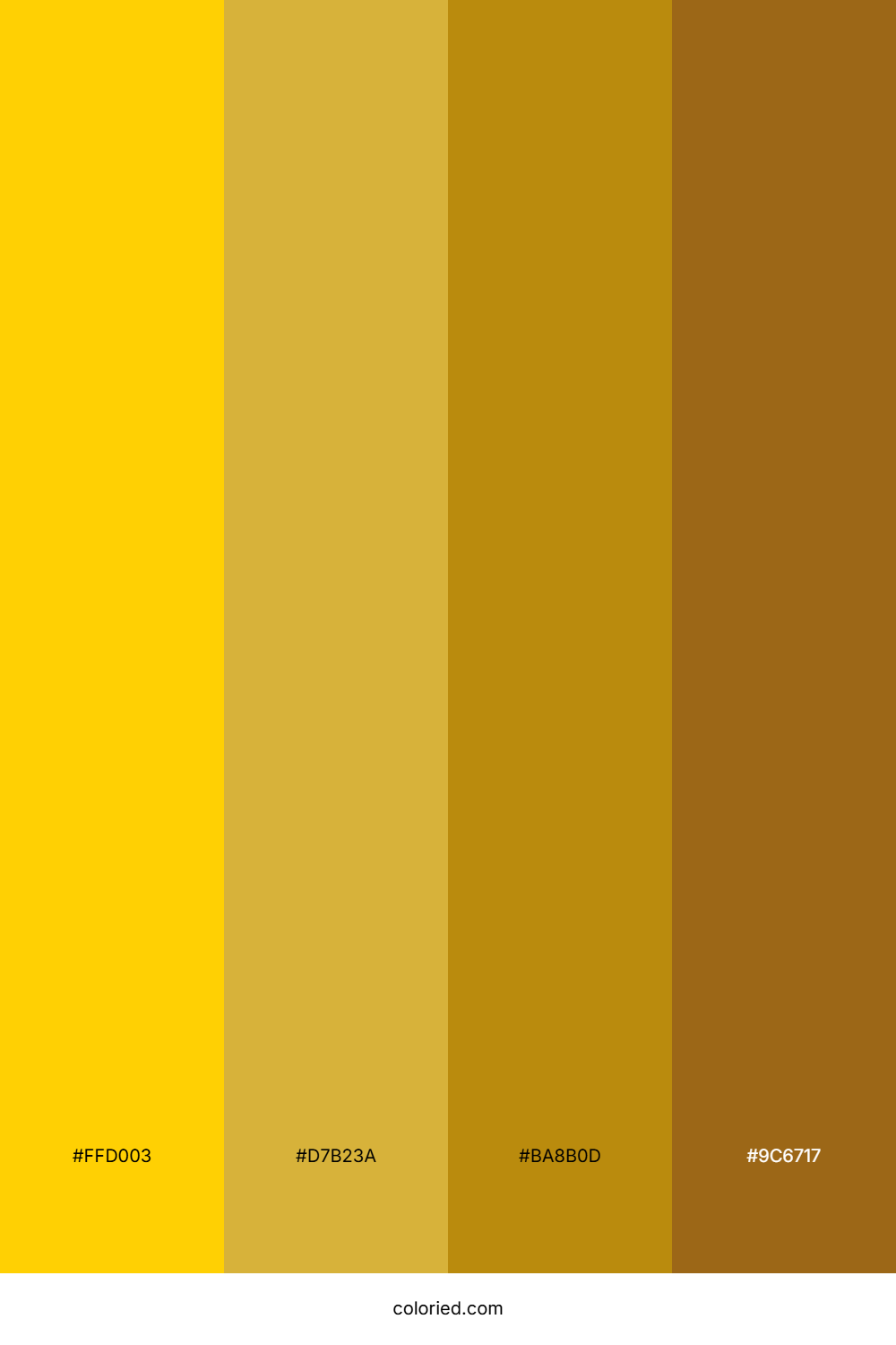Bright Gold and Deep Gold Color Palette