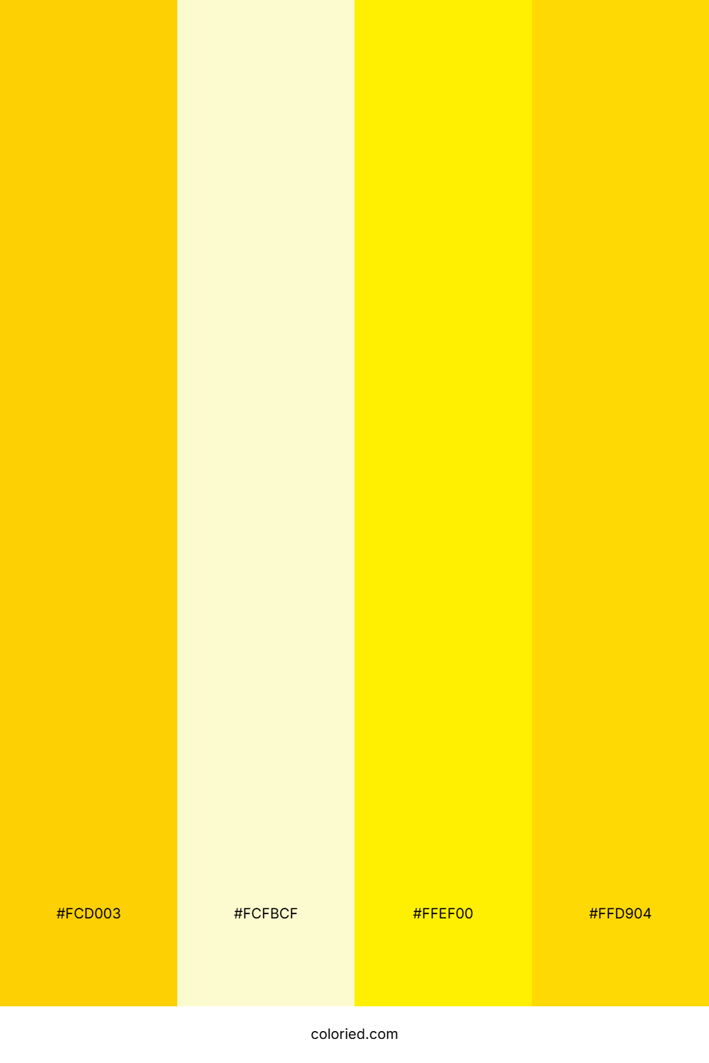Bright Gold and Pale Yellow Color Palette