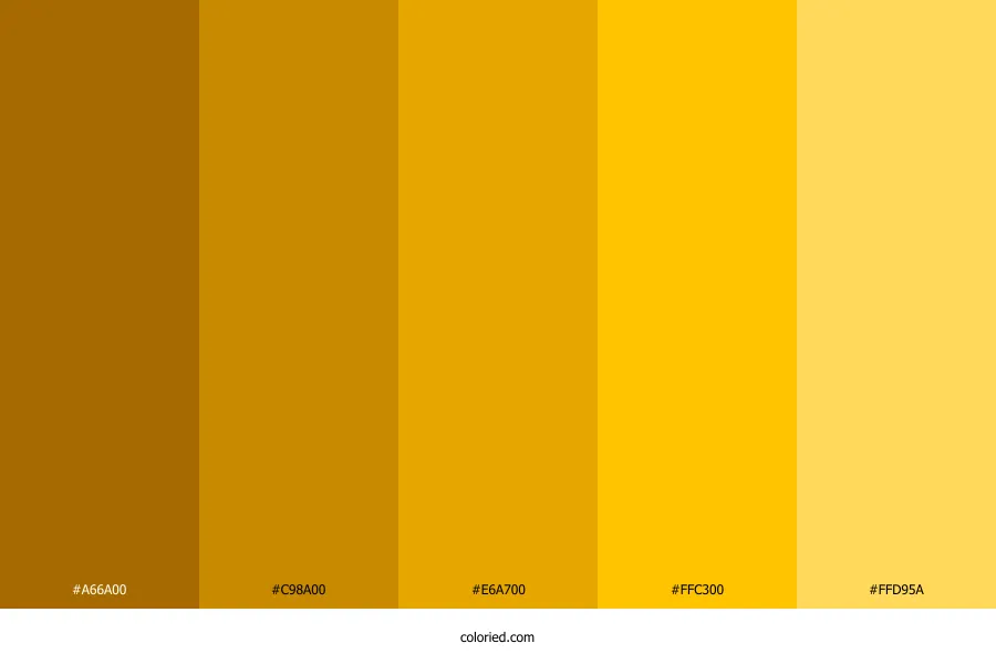 Bright Gold Color Palette