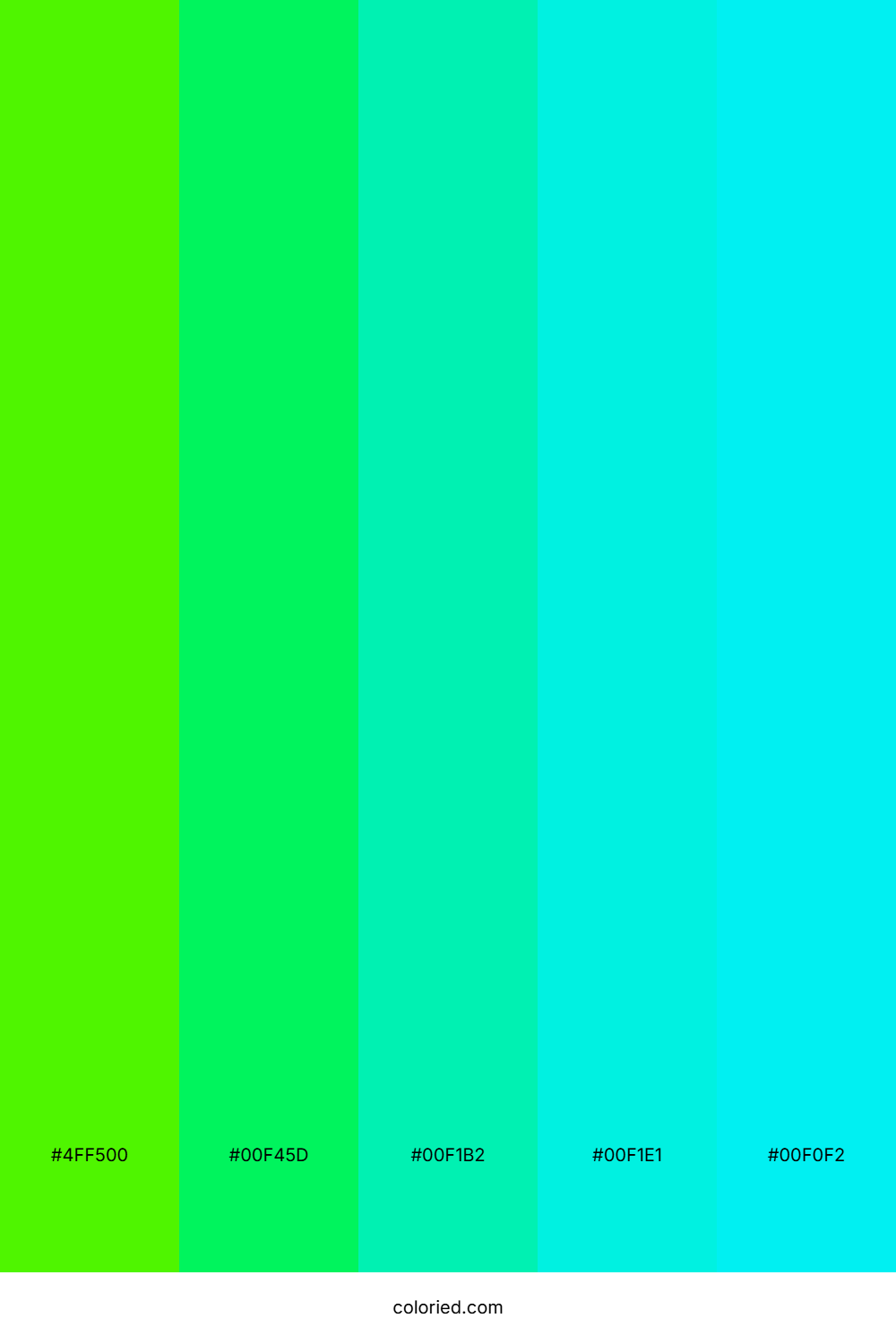 Bright Green and Cyan Color Palette