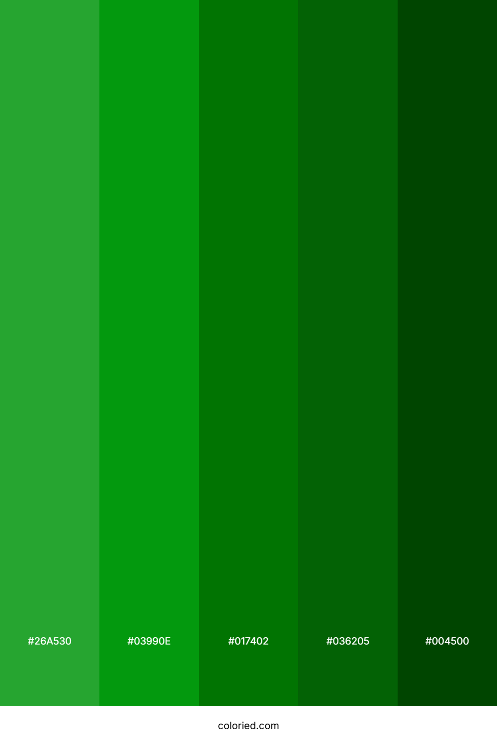 Bright Green and Deep Green Color Palette