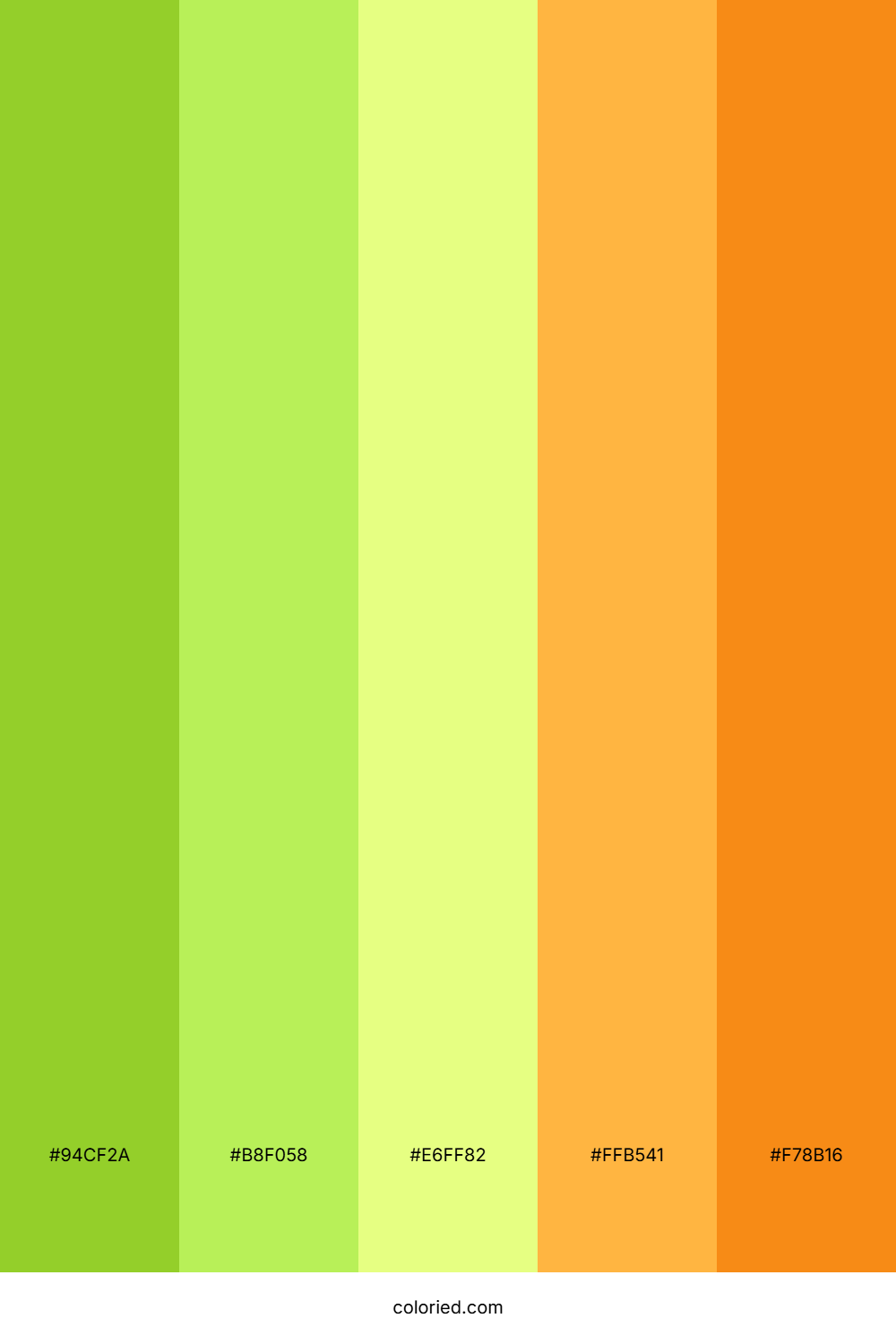 Bright Green and Orange Color Palette