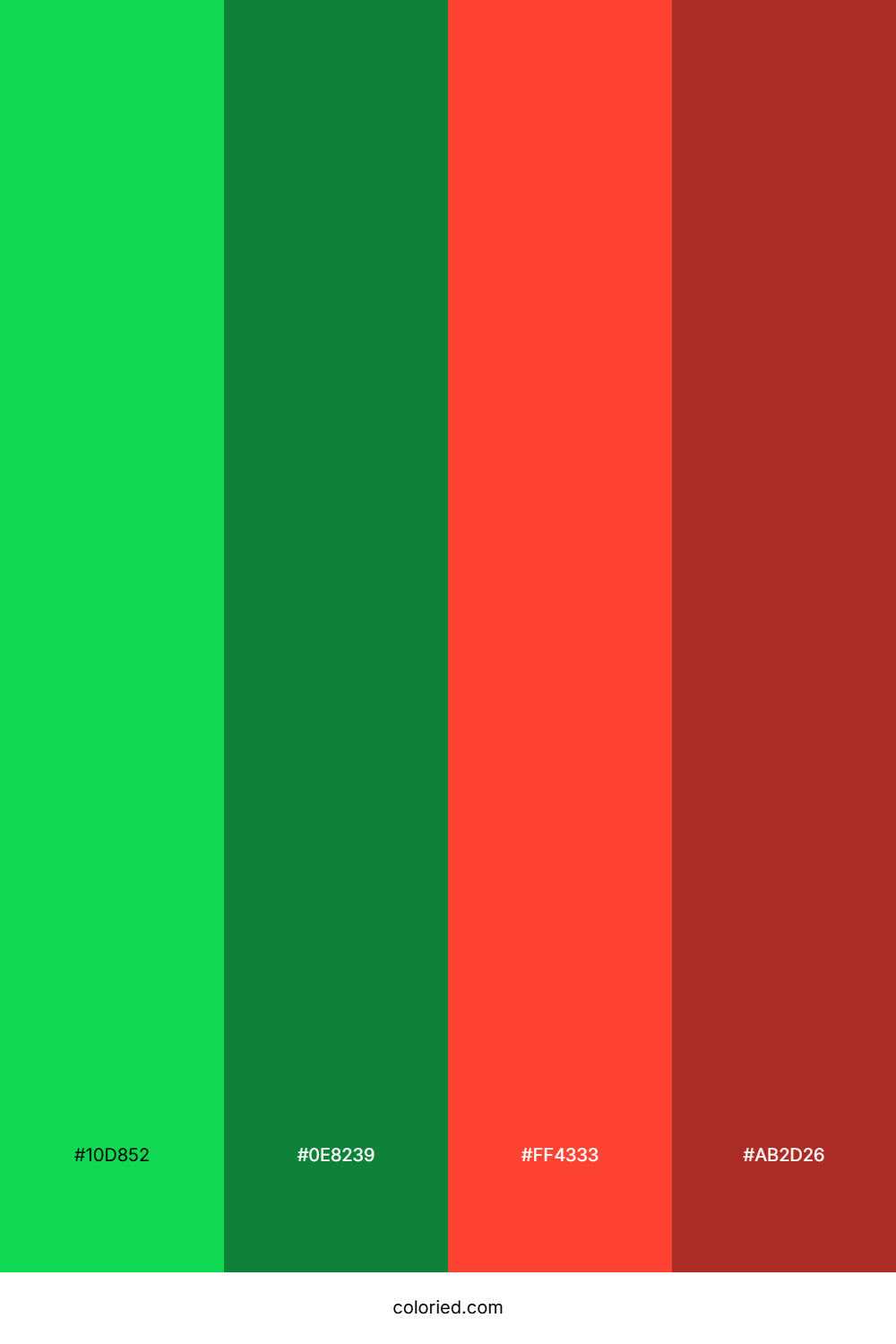 Bright Green and Vivid Red Color Palette
