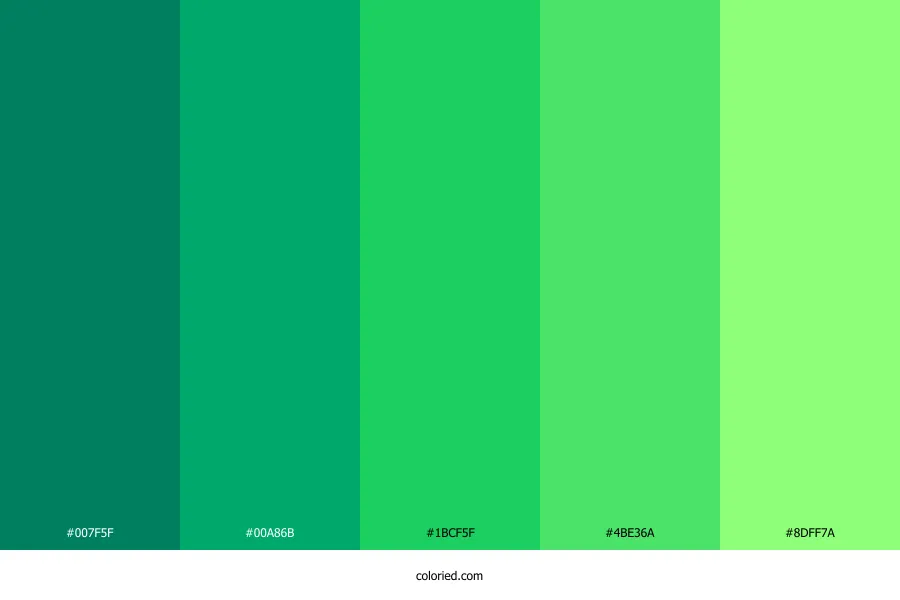 Bright Green Color Palette