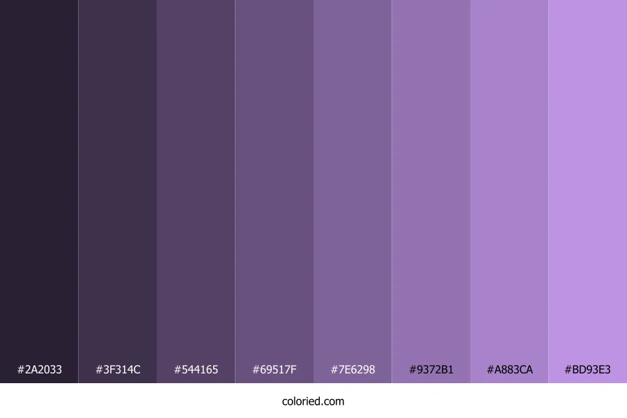 Bright Lavender Color Shades