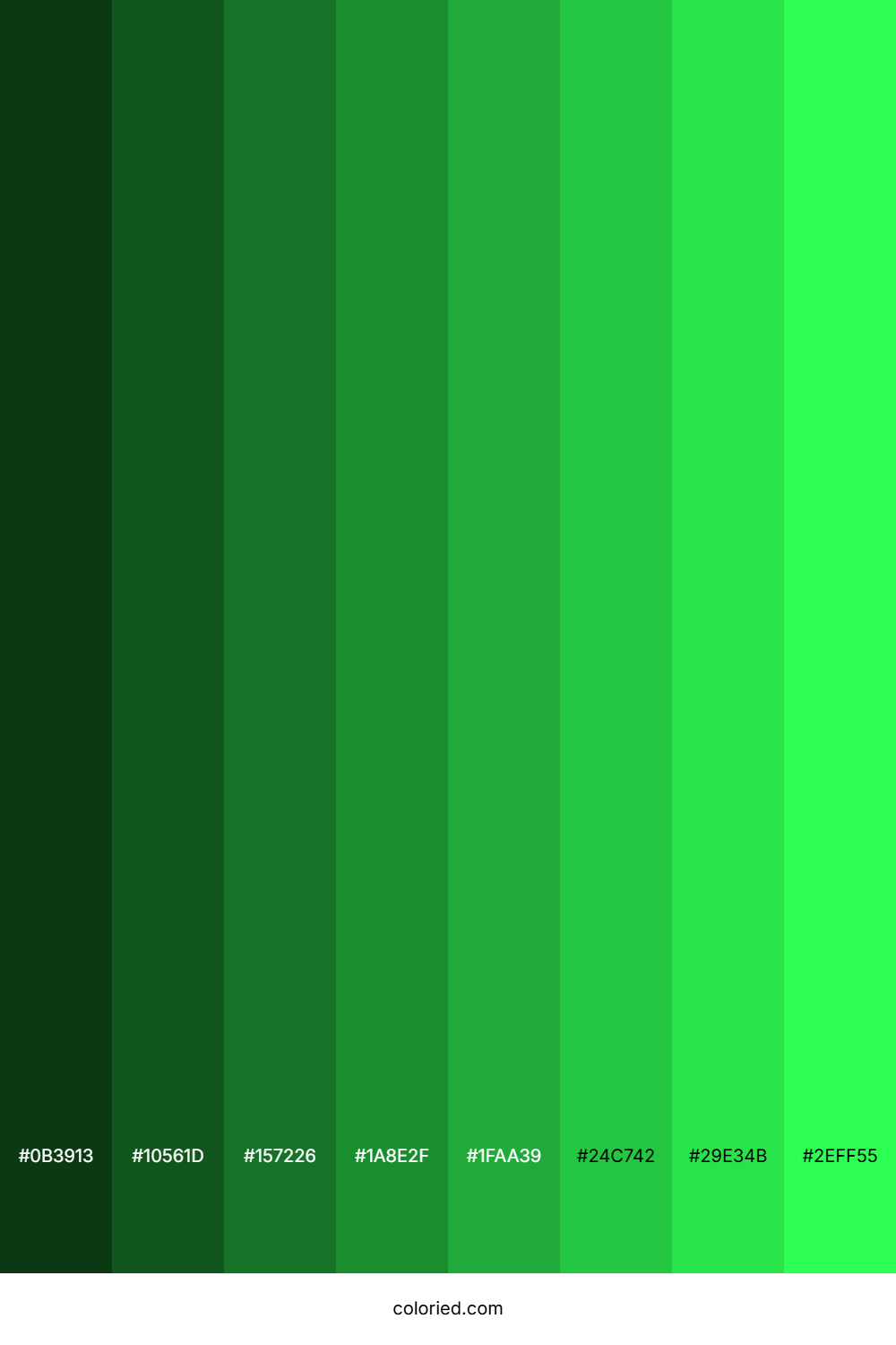 Bright Light Green Color Shades