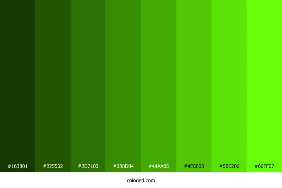 Bright Lime Green Color Shades