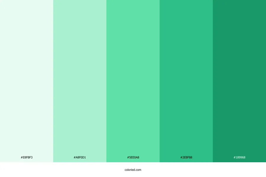Bright Mint Green Color Palette
