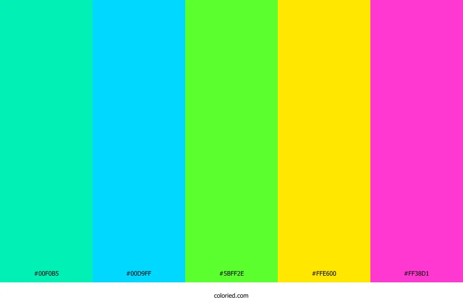 Bright Neon Color Palette