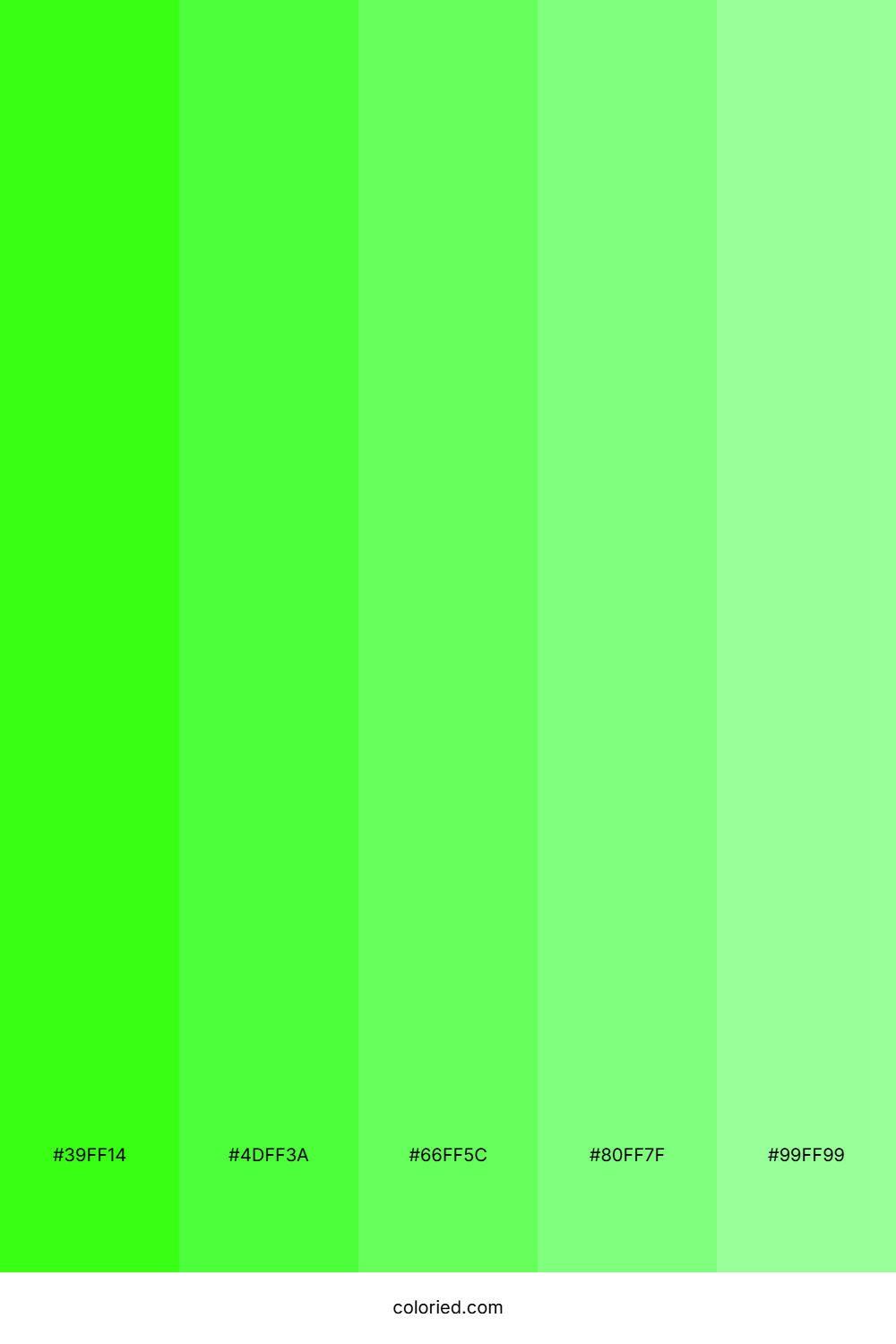 Bright Neon Green Color Palette