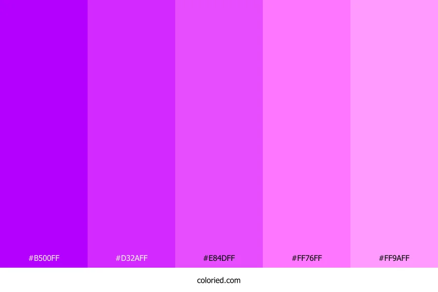 Bright Neon Purple Color Palette