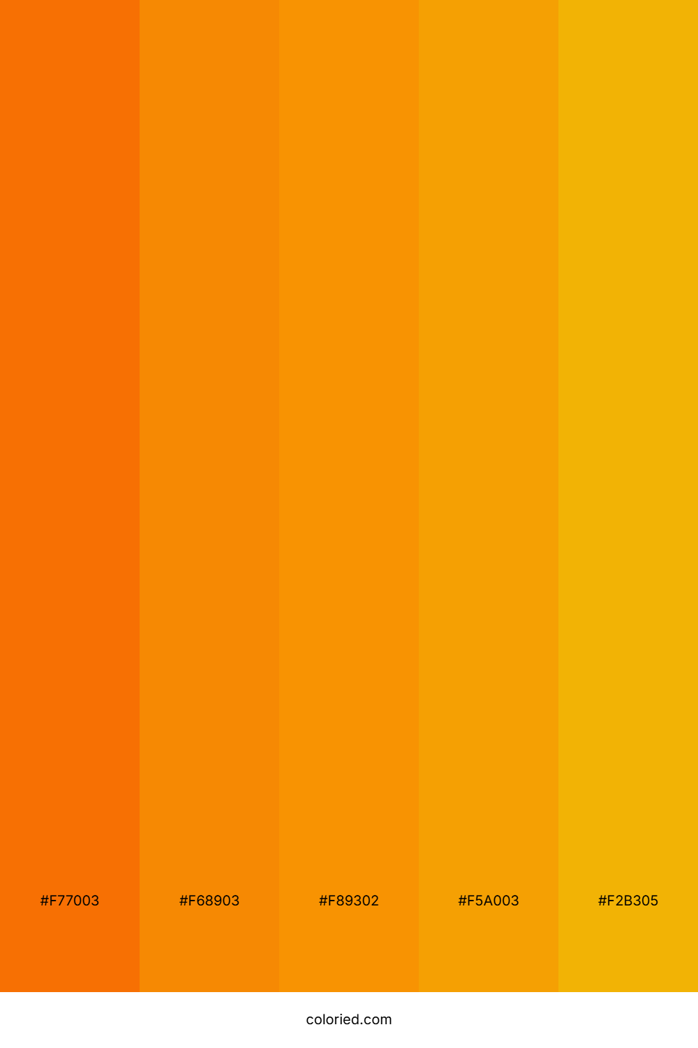 Bright Orange And Goldenrod Color Palette