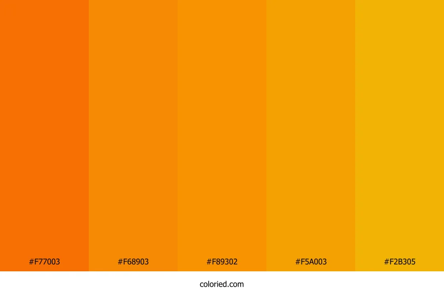 Bright Orange and Goldenrod Color Palette