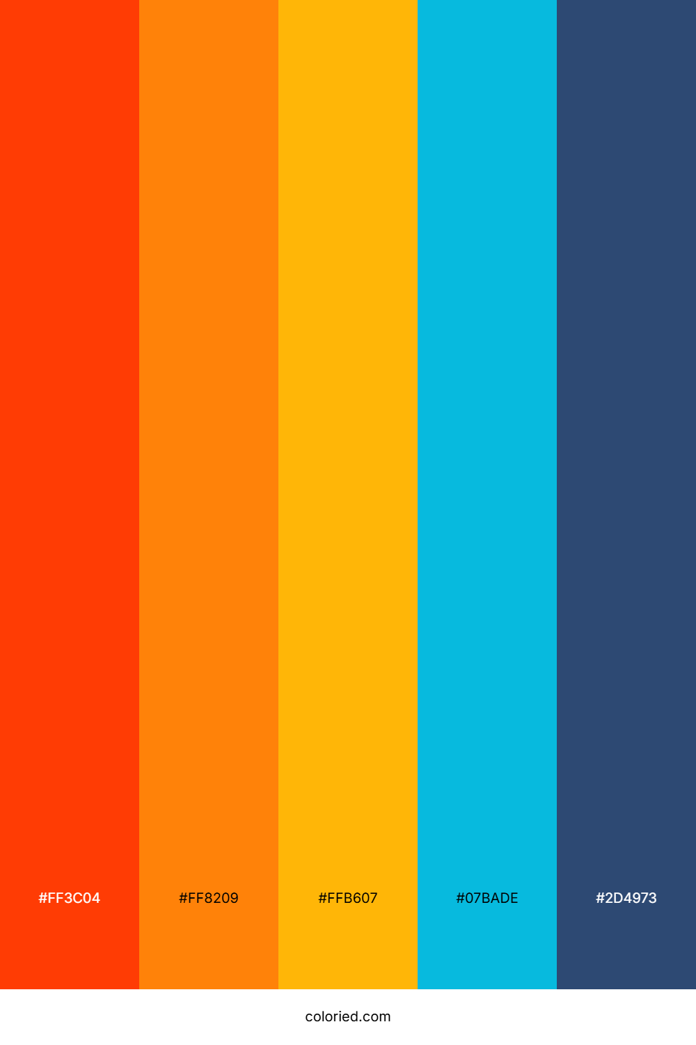 Bright Orange and Sky Blue Color Palette
