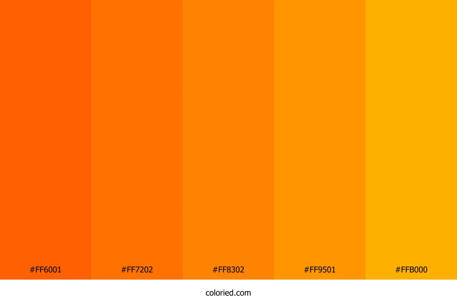 Bright Orange and Tangerine Color Palette
