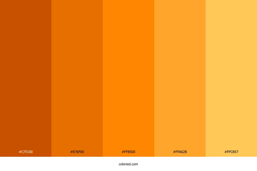 Bright Orange Color Palette