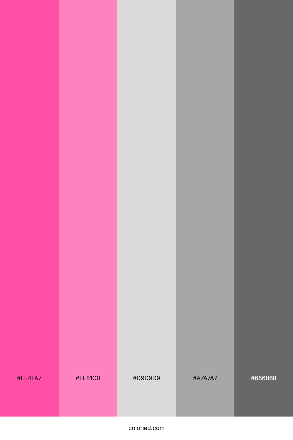 Bright Pink and Gray Color Palette