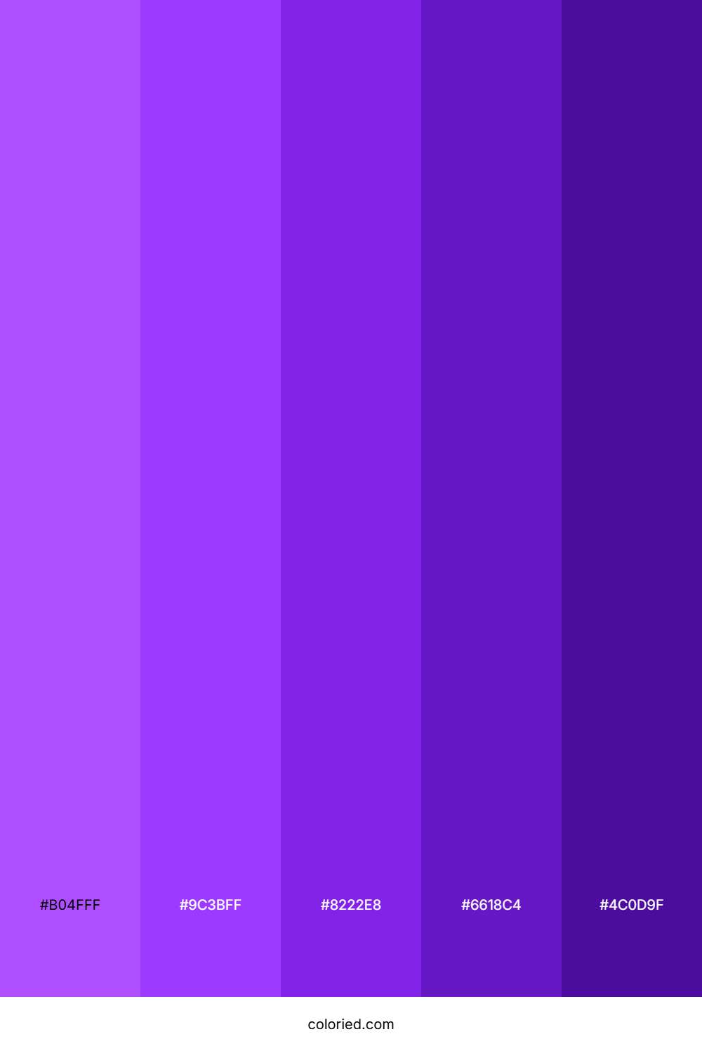Bright Purple Gradient Color Palette