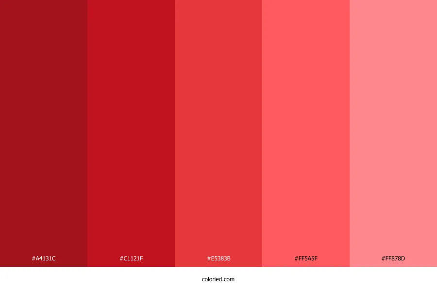 Bright Red Color Palette