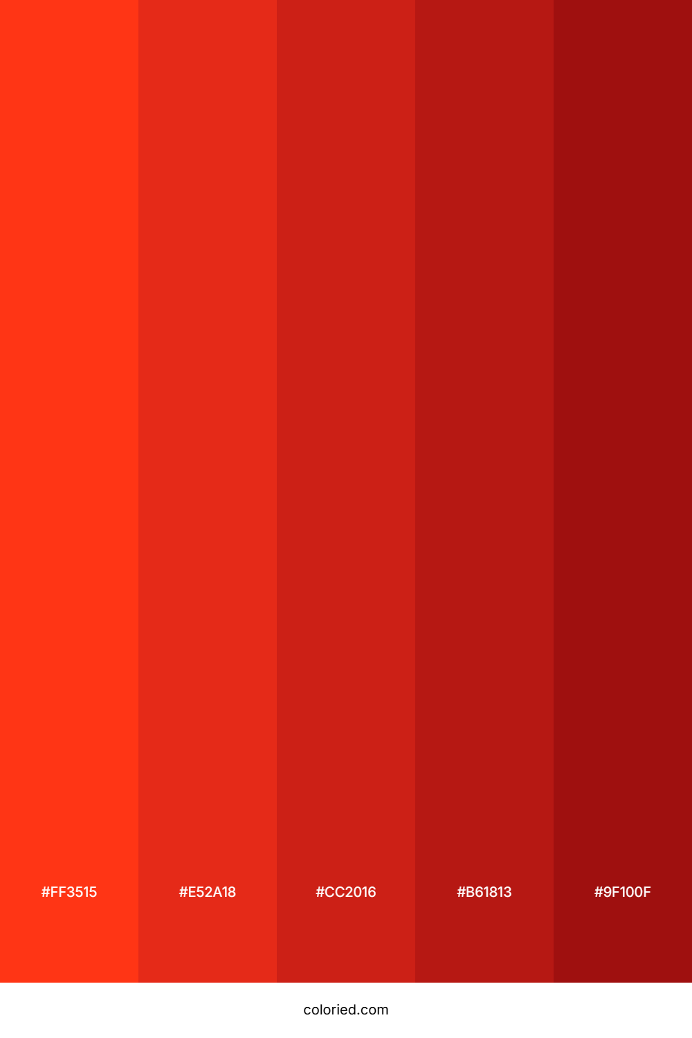 Bright Red Gradient Color Palette