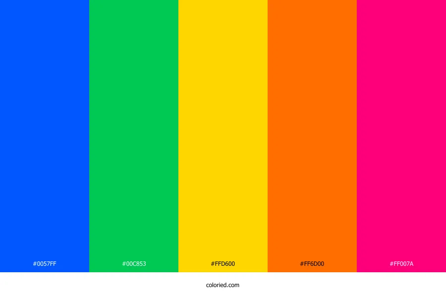 Bright Saturated Color Palette