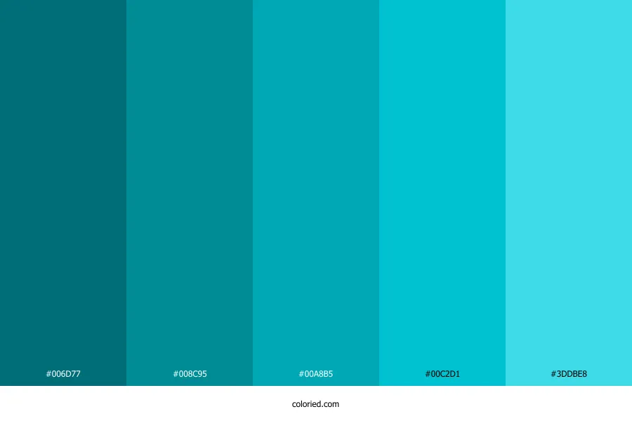 Bright Teal Color Palette
