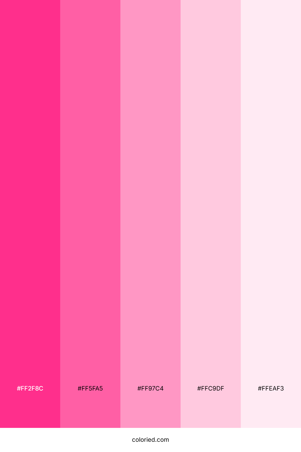 Bright to Light Pink Color Palette