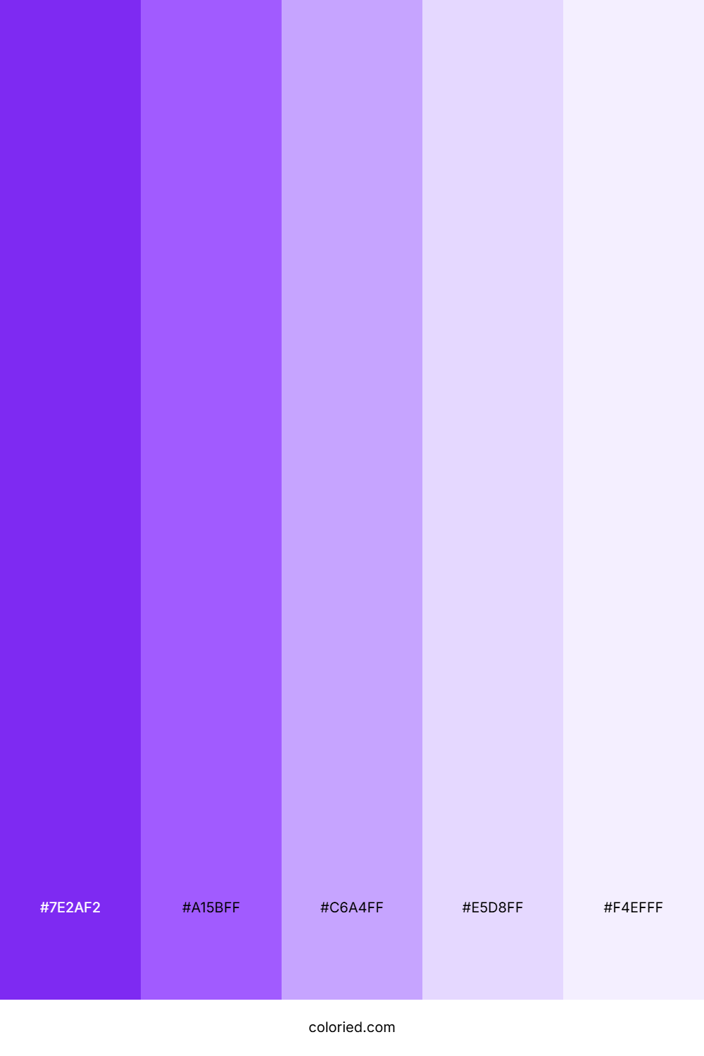 Bright to Light Purple Color Palette