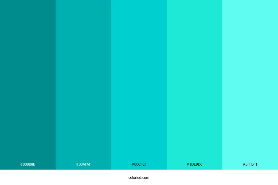 Bright Turquoise Color Palette
