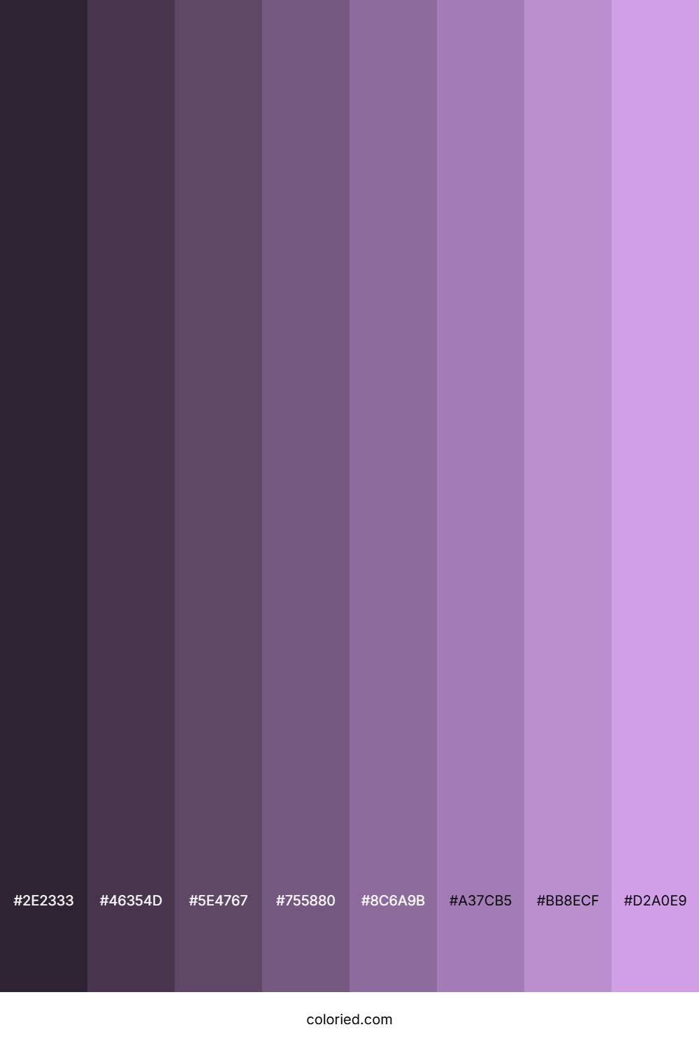Bright Ube Color Shades