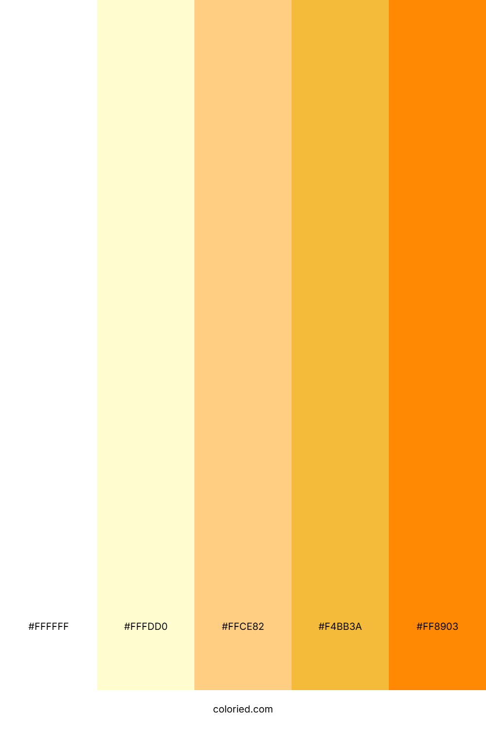 Bright White and Golden Orange Color Palette