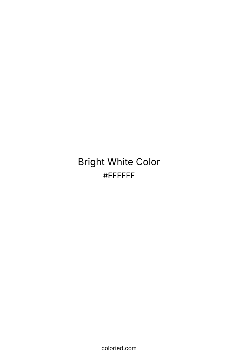 Bright White Color