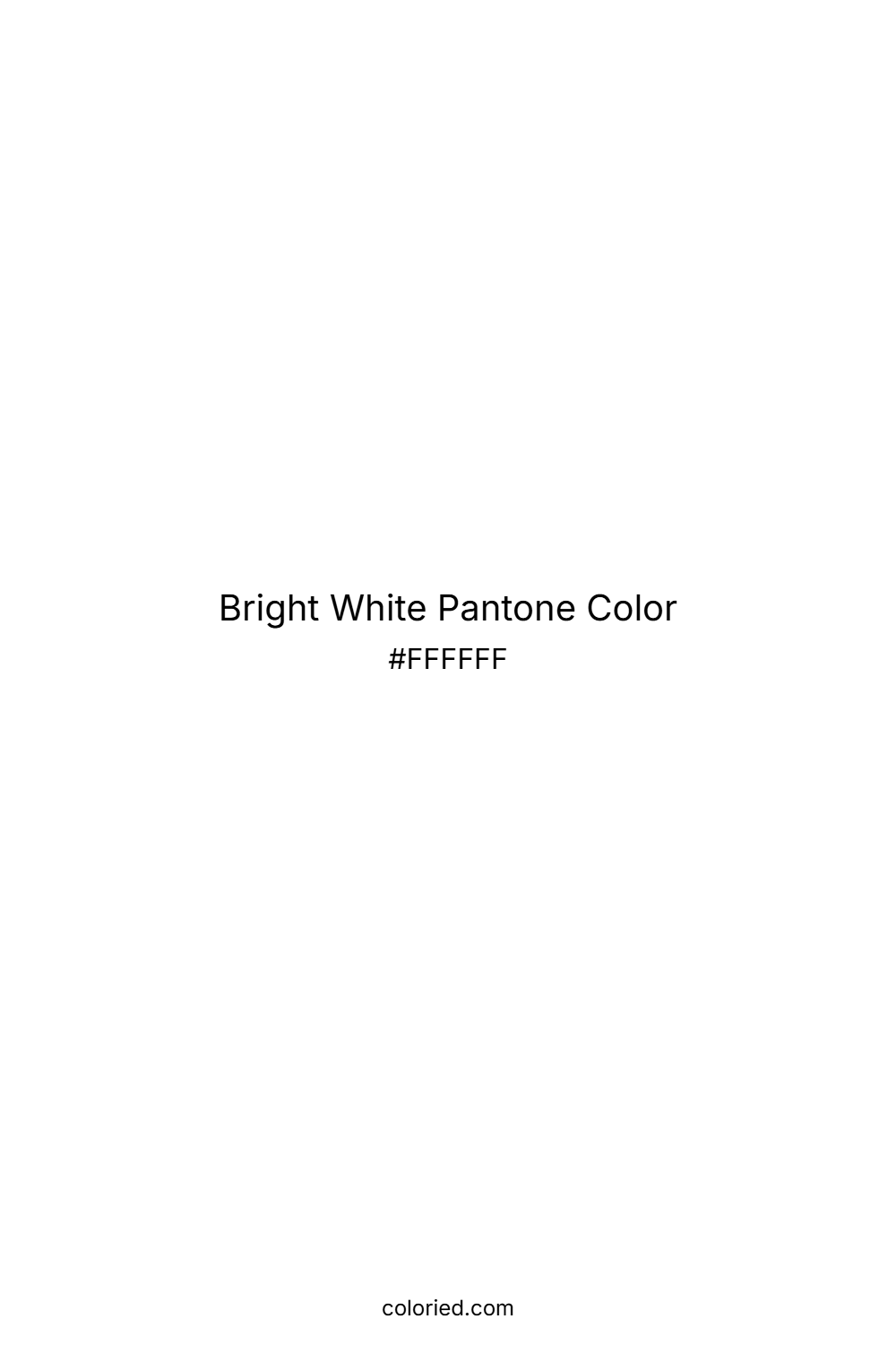 Bright White Pantone Color