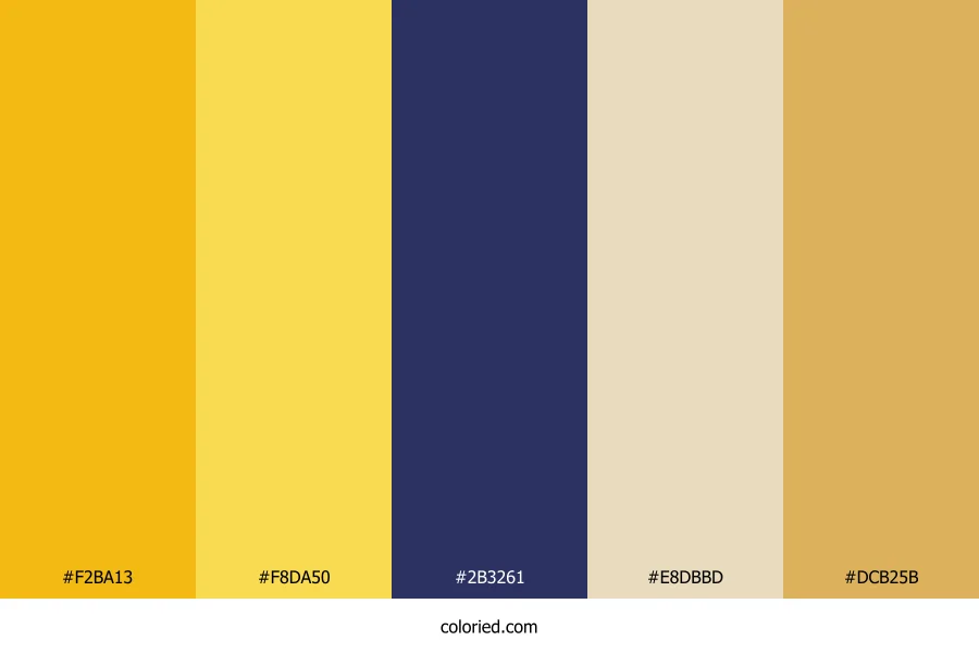 Bright Yellow and Deep Navy Color Palette