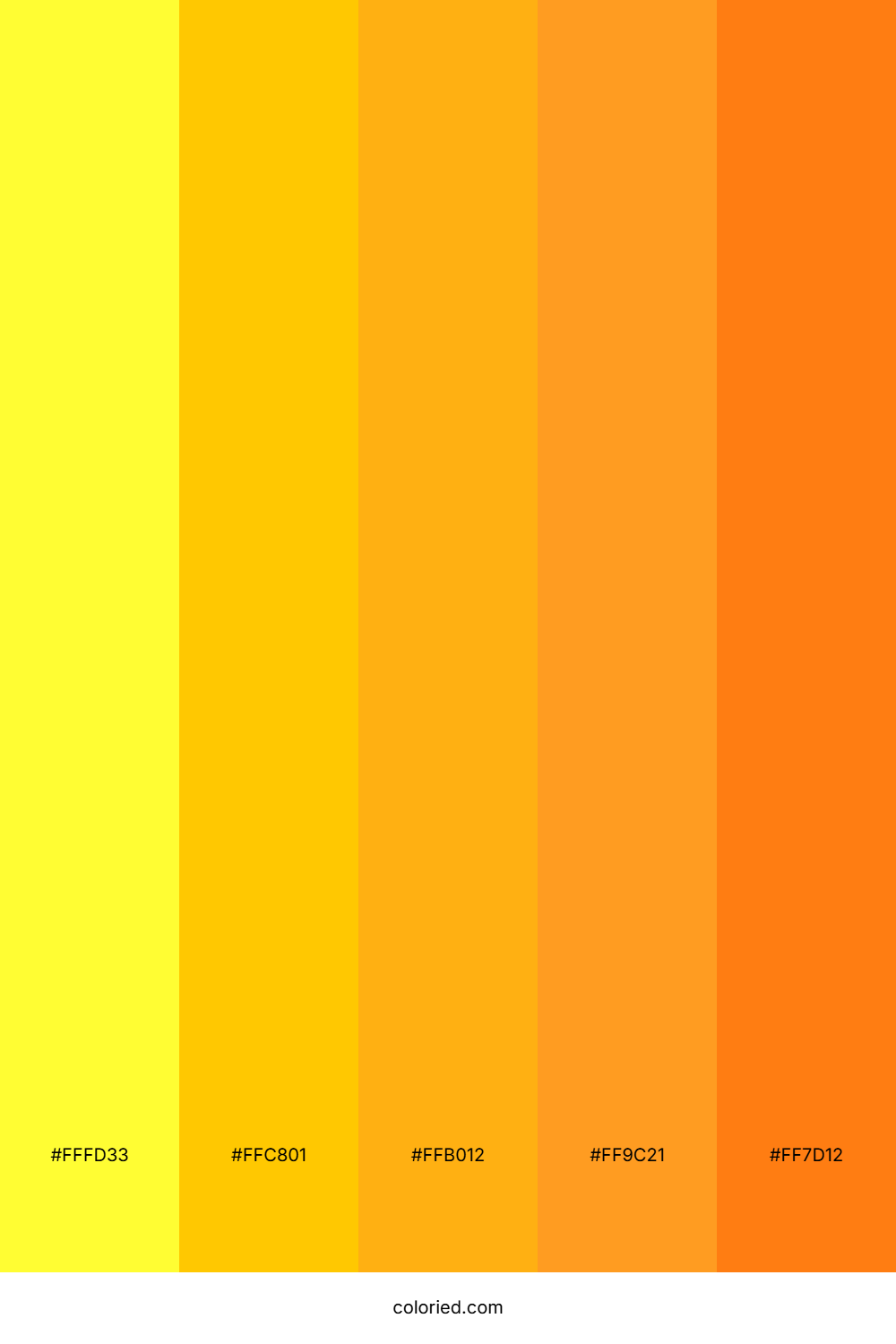 Bright Yellow and Golden Orange Color Palette