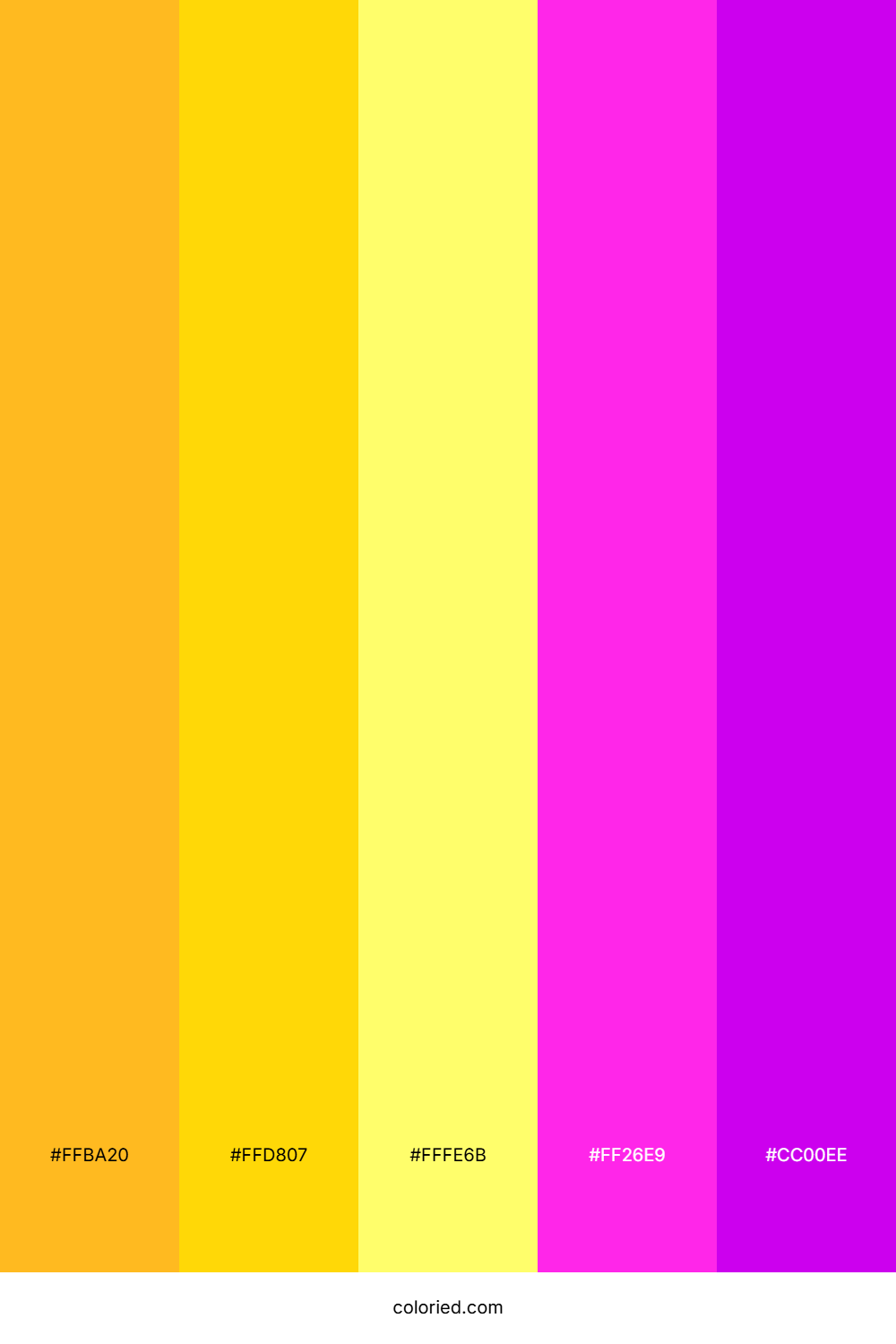 Bright Yellow and Magenta Color Palette