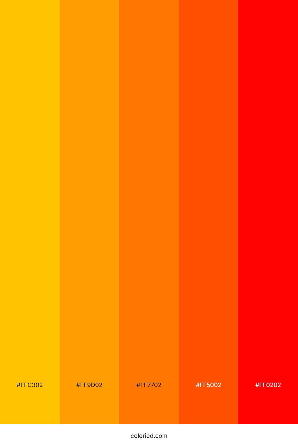 Bright Yellow and Red Orange Color Palette
