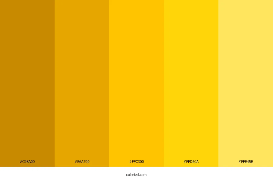 Bright Yellow Color Palette