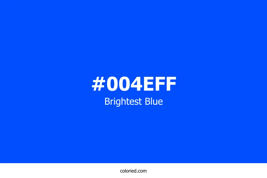 Brightest Blue Color