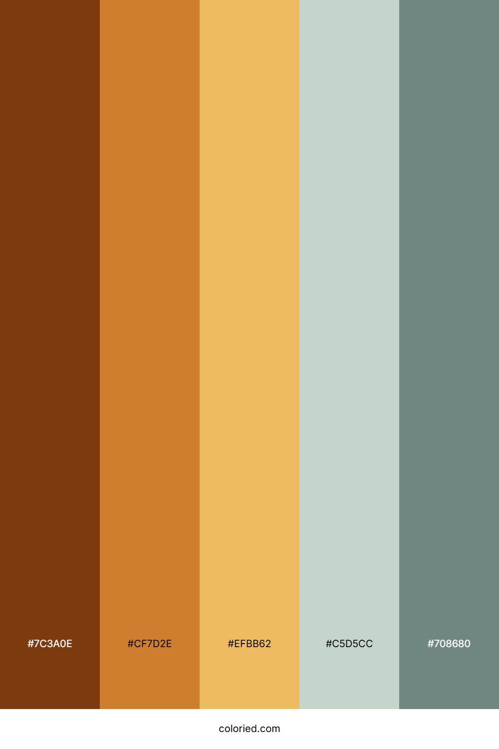 Bronze Amber Sage Color Palette