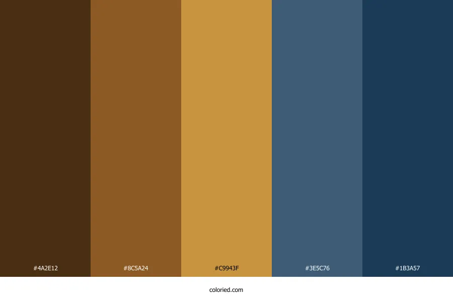 Bronze and Blue Color Palette