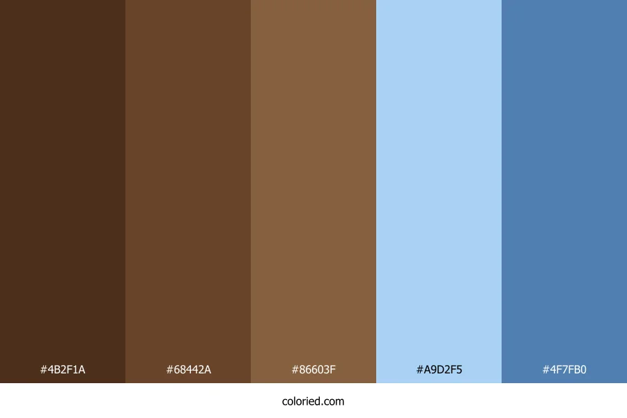 Brown and Blue Color Palette