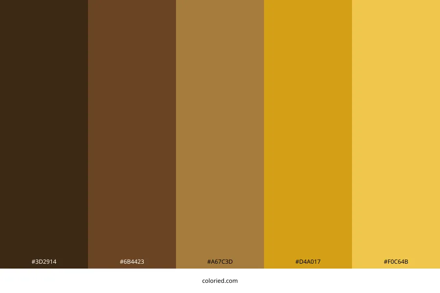 Brown and Gold Color Palette