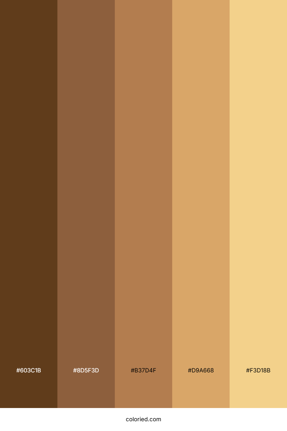 Brown and Gold Gradient Color Palette