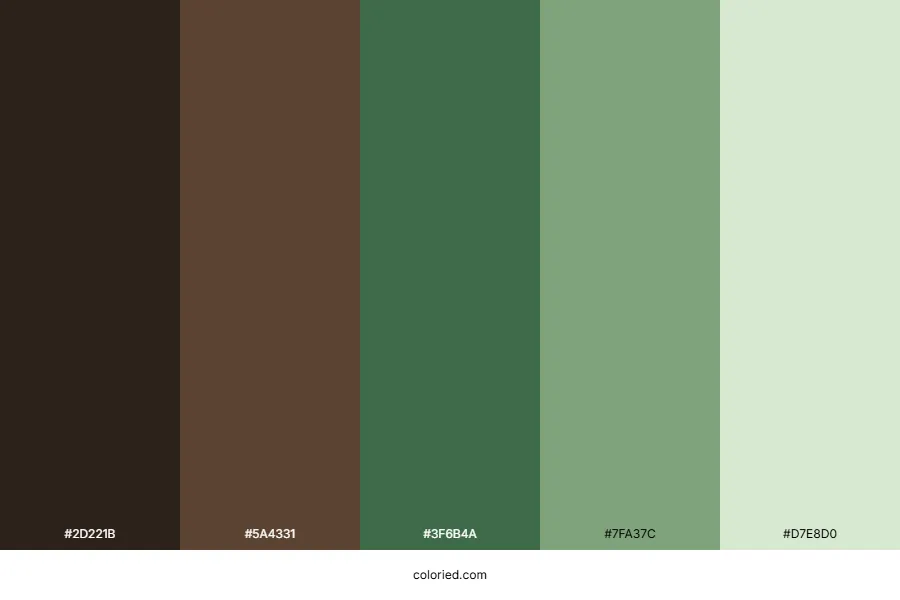 Brown and Green Color Palette
