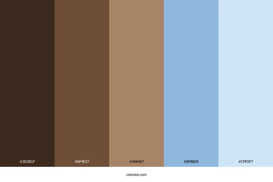 Brown and Light Blue Color Palette