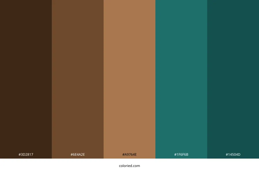 Brown and Teal Color Palette